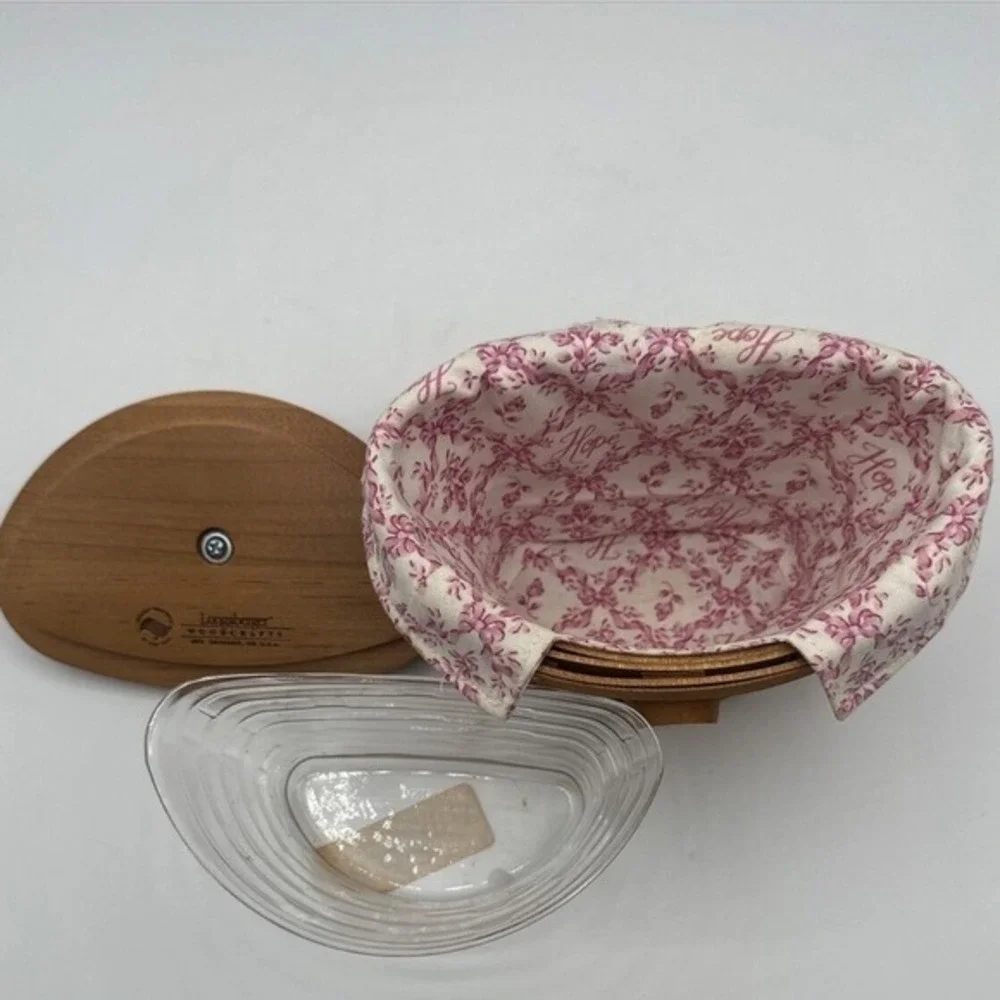 Longaberger 2007 Horizon‎ of Hope Basket Wood Lid Liner Protector Vintage 21-06